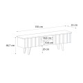 Έπιπλο τηλεόρασης Gemma χρώμα sepet oak 150x35x46,7εκ.