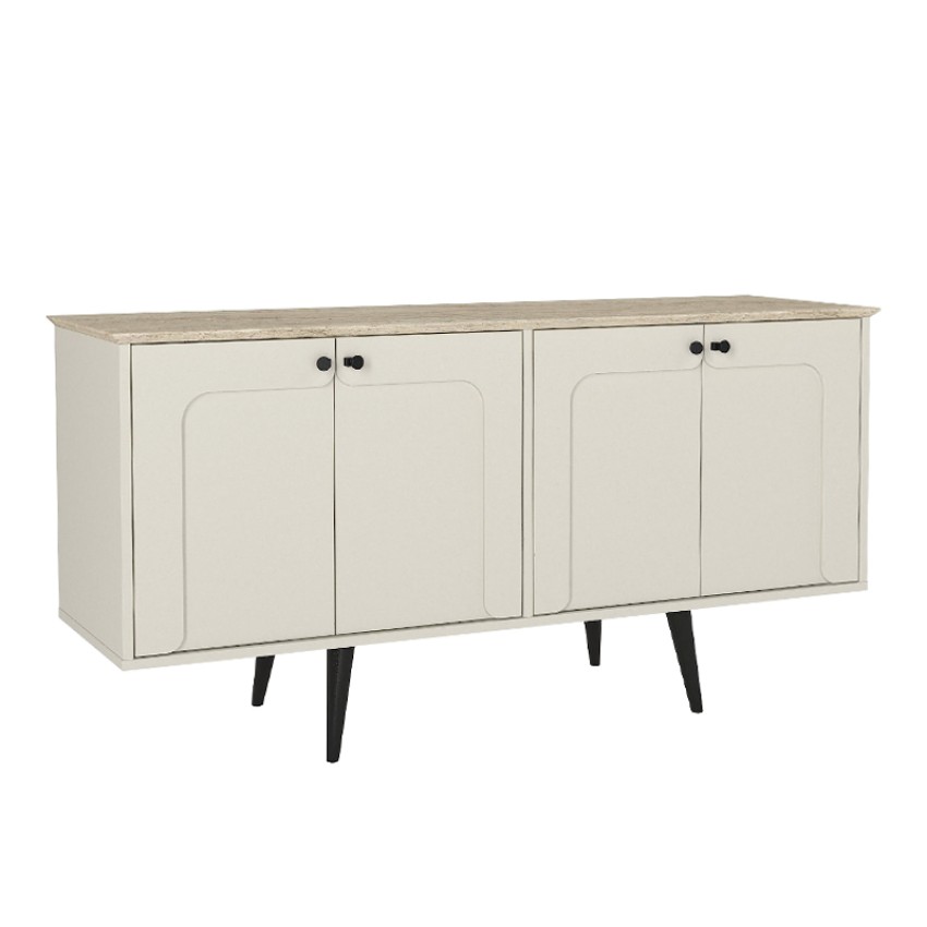 Μπουφές Sevilla χρώμα sandstone - travertine 150x44,6x72,2εκ.