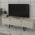 Έπιπλο τηλεόρασης Sevilla χρώμα sandstone - travertine 150x35x45,6εκ.