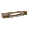 Έπιπλο τηλεόρασης επιτοίχιο Cross με LED χρώμα sepet oak - sandstone 150x29,6x19,2εκ.