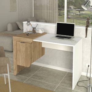 Γραφείο εργασίας Dario χρώμα sepet oak - λευκό 120x60x73,2εκ. Γραφείο εργασίας Dario χρώμα sepet oak - λευκό 120x60x73,2εκ.
