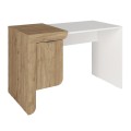 Γραφείο εργασίας Dario χρώμα sepet oak - λευκό 120x60x73,2εκ.