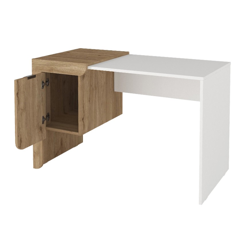 Γραφείο εργασίας Dario χρώμα sepet oak - λευκό 120x60x73,2εκ.
