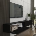 Έπιπλο τηλεόρασης επιτοίχιο Espanse χρώμα μαύρο 241,8x31,7x30εκ.