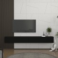 Έπιπλο τηλεόρασης επιτοίχιο Espanse χρώμα μαύρο 241,8x31,7x30εκ.