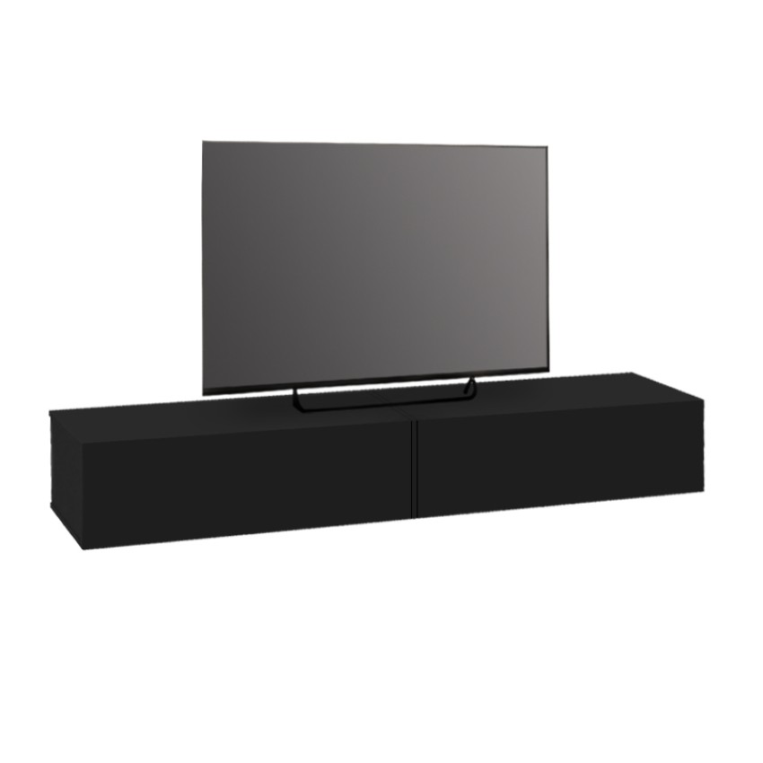 Έπιπλο τηλεόρασης επιτοίχιο Espanse χρώμα μαύρο 241,8x31,7x30εκ.