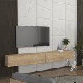 Έπιπλο τηλεόρασης επιτοίχιο Espanse χρώμα sapphire oak 241,8x31,7x30εκ.