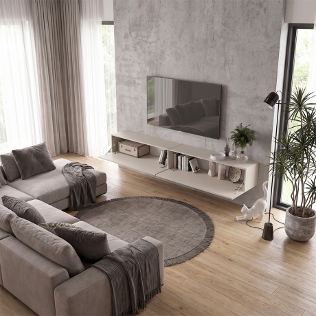 Έπιπλο Τηλεόρασης Espanse Επιτοίχιο Sandstone 241,8x31,7x30 εκ.
