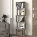 Βιβλιοθήκη Alvina χρώμα γκρι σκυροδέματος 45x19,6x158,8εκ.