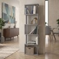 Βιβλιοθήκη Alvina χρώμα γκρι σκυροδέματος 45x19,6x158,8εκ.