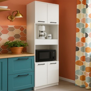 Ντουλάπι κουζίνας - μπάνιου Alvento χρώμα λευκό 60x42x180εκ.