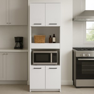 Ντουλάπι κουζίνας - μπάνιου Alvento χρώμα λευκό 60x42x180εκ.