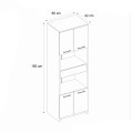 Ντουλάπι Κουζίνας - Μπάνιου Alvento Sapphire Oak 60x42x180 εκ.