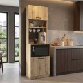 Έπιπλο κουζίνας Tuco 1 χρώμα sapphire oak 53,8x40x180εκ.