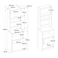 Έπιπλο κουζίνας Tuco 1 χρώμα sapphire oak 53,8x40x180εκ.