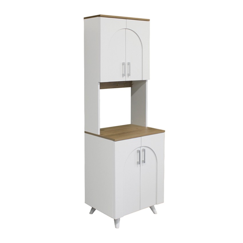 Έπιπλο κουζίνας Kalira 2 χρώμα λευκό - rota oak 60x40x196εκ. Έπιπλο κουζίνας Kalira 2 χρώμα λευκό - rota oak 60x40x196εκ.