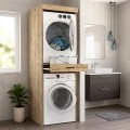 Έπιπλο πλυντηρίου - στεγνωτηρίου Fika χρώμα sapphire oak 67x61,8x198,5εκ.