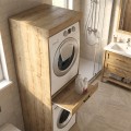 Έπιπλο πλυντηρίου - στεγνωτηρίου Fika χρώμα sapphire oak 67x61,8x198,5εκ.