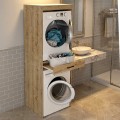 Έπιπλο πλυντηρίου - στεγνωτηρίου Fika χρώμα sapphire oak 67x61,8x198,5εκ.