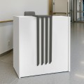 Γραφείο υποδοχής - reception Hola χρώμα λευκό - ανθρακί 93,6x45,2x110,3εκ.