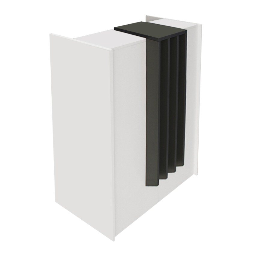 Γραφείο υποδοχής - reception Hola χρώμα λευκό - ανθρακί 93,6x45,2x110,3εκ.