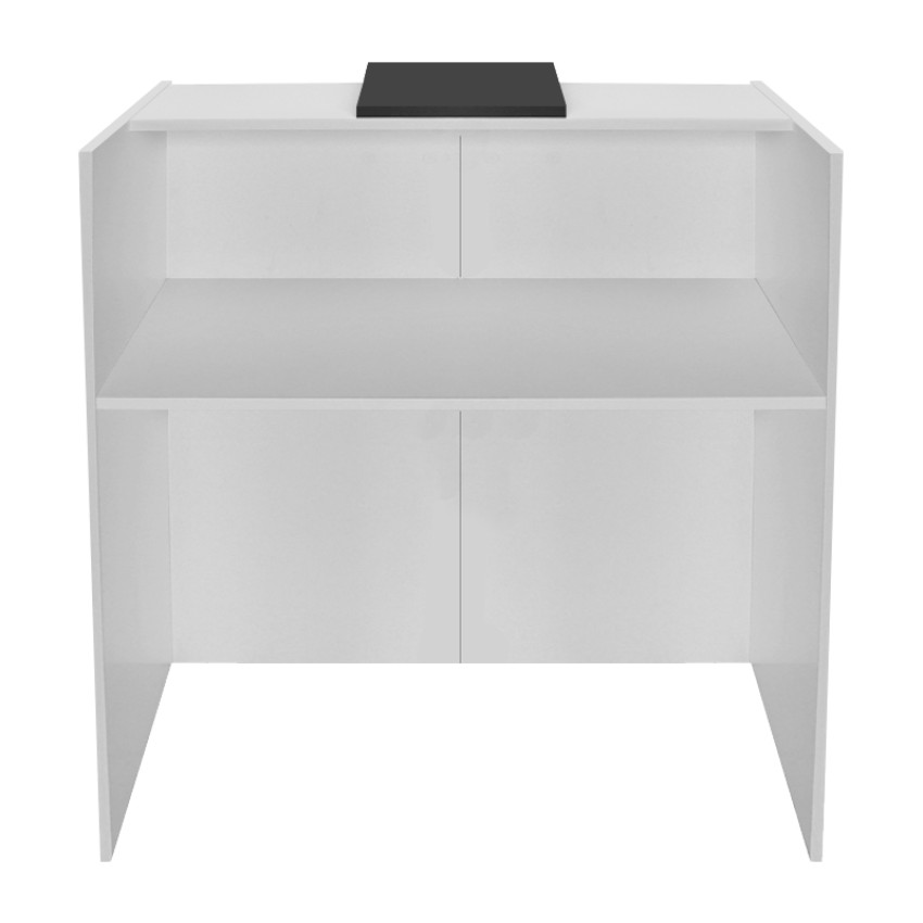 Γραφείο υποδοχής - reception Hola χρώμα λευκό - ανθρακί 93,6x45,2x110,3εκ.