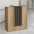 Γραφείο υποδοχής - reception Hola χρώμα sepet oak - ανθρακί 93,6x45,2x110,3εκ.
