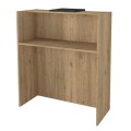 Γραφείο υποδοχής - reception Hola χρώμα sepet oak - ανθρακί 93,6x45,2x110,3εκ.
