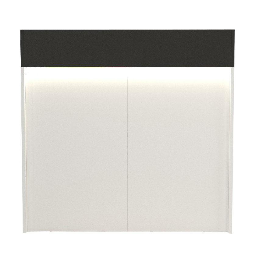 Γραφείο υποδοχής - reception Wilko με LED χρώμα λευκό - ανθρακί 113,6x42x110εκ.