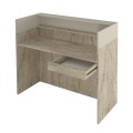 Γραφείο υποδοχής - reception Wilko με LED χρώμα travertine - sandstone 113,6x42x110εκ.