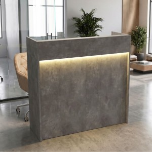 Γραφείο Υποδοχής Reception Wilko με LED Γκρι Σκυροδέματος 113,6x42x110 εκ.