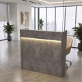 Γραφείο Υποδοχής Reception Wilko με LED Γκρι Σκυροδέματος 113,6x42x110 εκ.