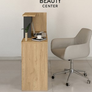 Γραφείο υποδοχής - reception Enter χρώμα sepet oak - ανθρακί 86,9x40x110,3εκ. Γραφείο υποδοχής - reception Enter χρώμα sepet oak - ανθρακί 86,9x40x110,3εκ.