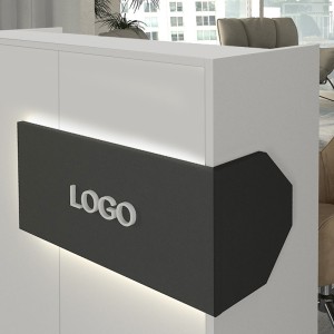 Γραφείο υποδοχής - reception Aloha με LED χρώμα λευκό - ανθρακί 95,5x40x110,3εκ. Γραφείο υποδοχής - reception Aloha με LED χρώμα λευκό - ανθρακί 95,5x40x110,3εκ.