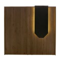 Γραφείο υποδοχής - reception Navita με LED χρώμα sepet oak - ανθρακί 113,6x42x111,8εκ.