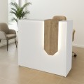 Γραφείο υποδοχής - reception Navita με LED χρώμα λευκό - sepet oak 113,6x42x111,8εκ.