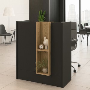 Γραφείο υποδοχής - reception Bonveno χρώμα ανθρακί - sepet oak 90x43,2x110εκ. Γραφείο υποδοχής - reception Bonveno χρώμα ανθρακί - sepet oak 90x43,2x110εκ.