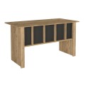 Γραφείο εργασίας Nika χρώμα sepet oak - ανθρακί 140x60x75εκ.