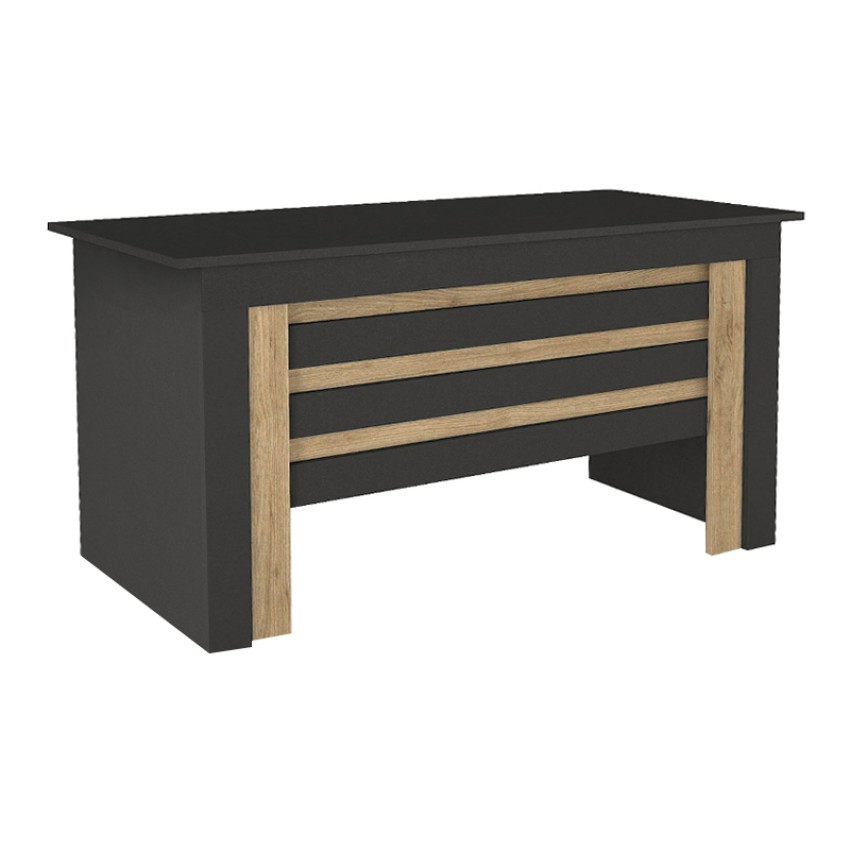 Γραφείο εργασίας Epito χρώμα ανθρακί - sepet oak 140x59,6x76,8εκ.