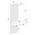 Έπιπλο εισόδου Elois χρώμα ανθρακί - sepet oak 96,6x26,8x195,5εκ.