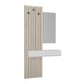 Έπιπλο εισόδου Elois με καθρέπτη λευκό - sepet oak 96,6x26,8x195,5εκ.