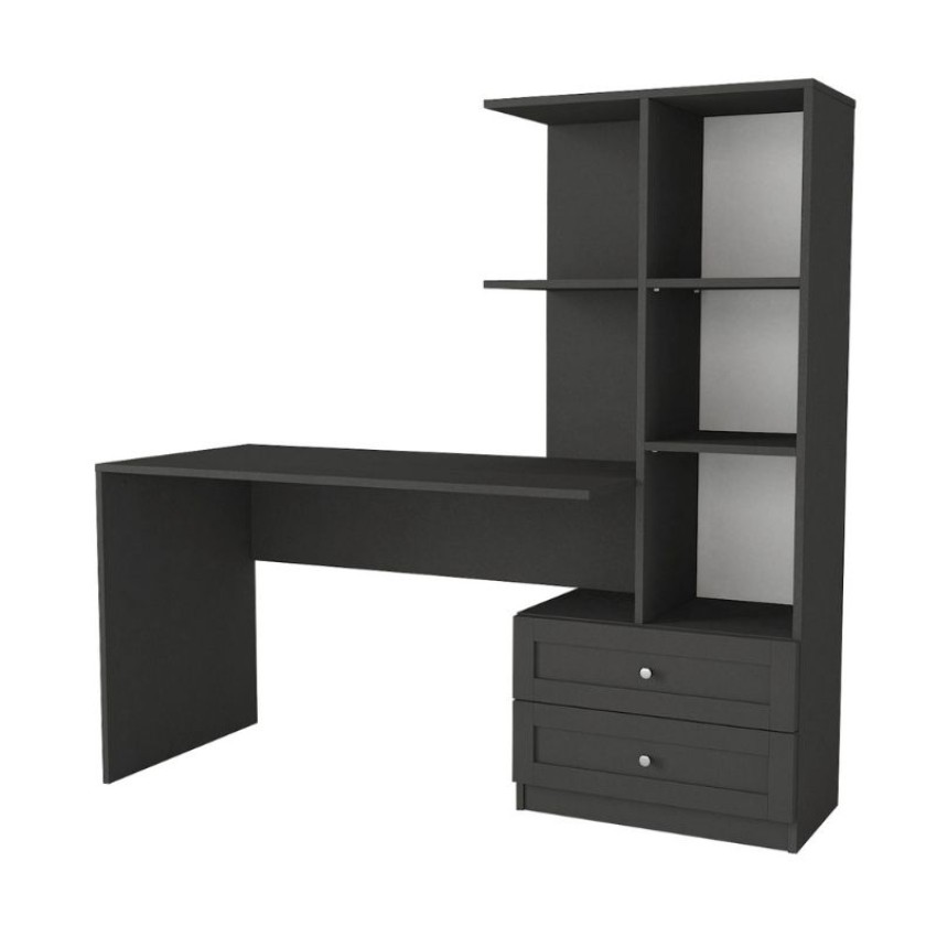 Γραφείο εργασίας Mantra χρώμα ανθρακί 150x60x152εκ.