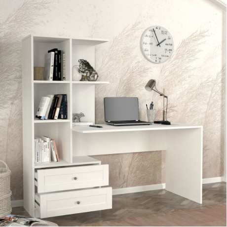 Γραφείο εργασίας Mantra χρώμα λευκό 150x60x152εκ.