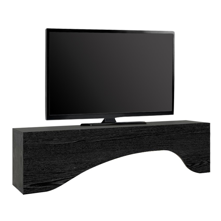 Έπιπλο τηλεόρασης Mara με LED χρώμα sencron black 150x31,4x40εκ.