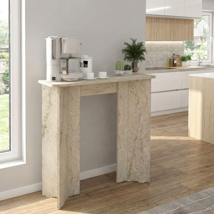 Κονσόλα Mara χρώμα travertine 90x29,6x91,8εκ.