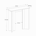 Κονσόλα Mara χρώμα travertine 90x29,6x91,8εκ.