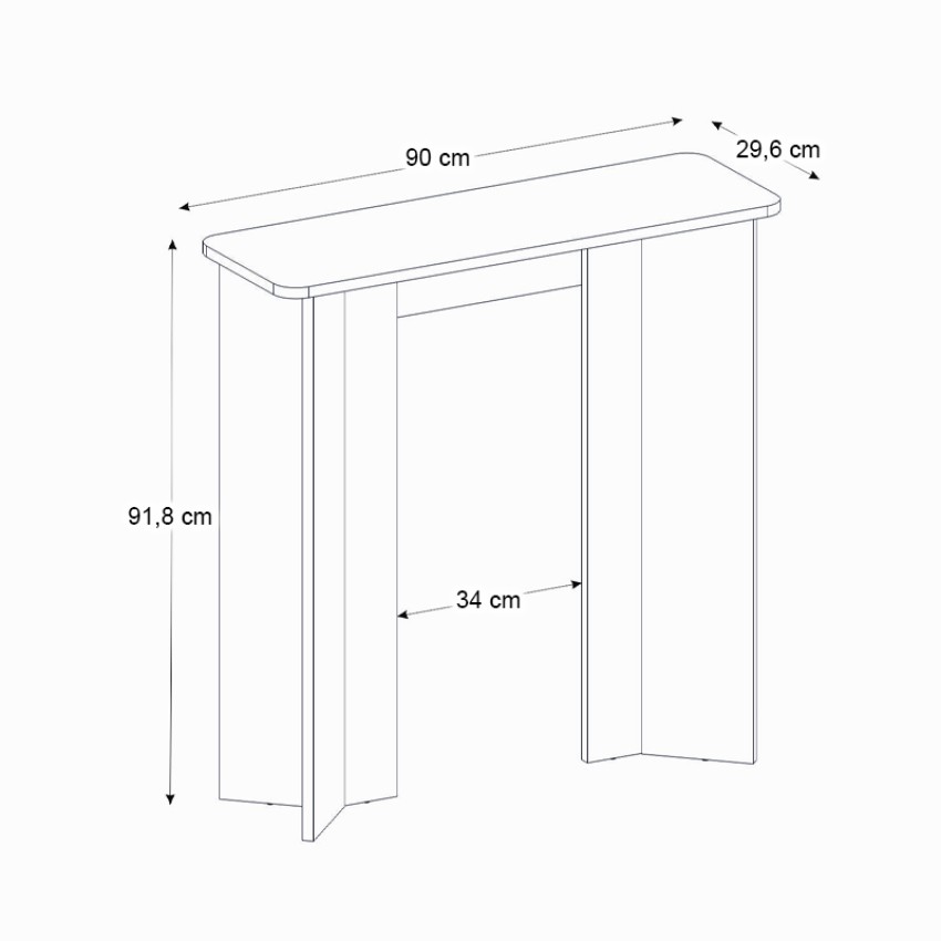 Κονσόλα Mara χρώμα travertine 90x29,6x91,8εκ.