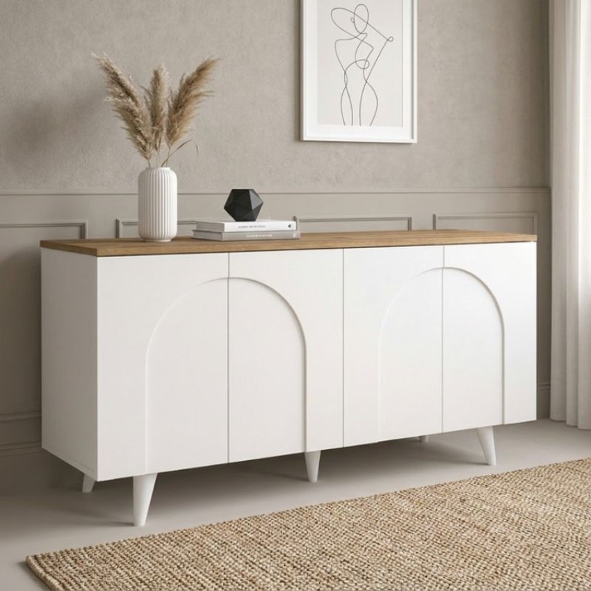Μπουφές Bono Λευκό - Sepet Oak 150x45x74,6 εκ.