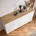 Μπουφές Bono Λευκό - Sepet Oak 150x45x74,6 εκ.