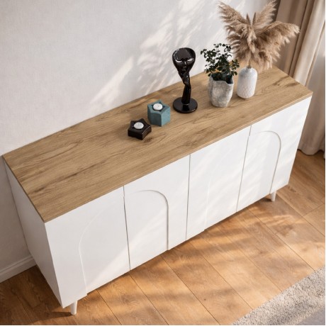 Μπουφές Bono Λευκό - Sepet Oak 150x45x74,6 εκ.